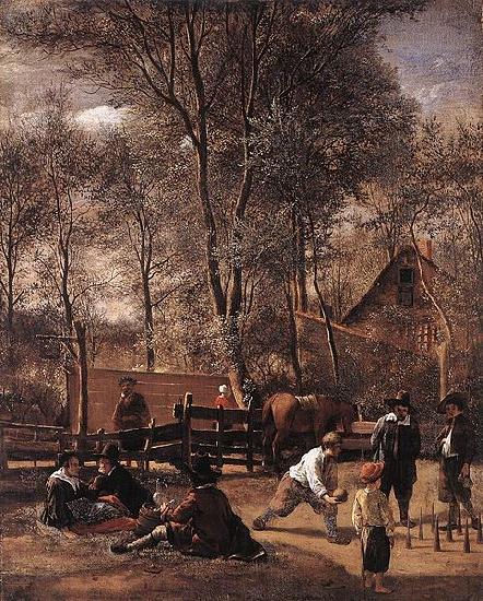 Jan Steen Skittle Players Outside an Inn oil painting picture